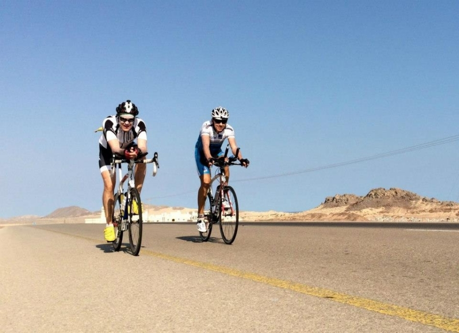 With Scott during our "Ride through Oman" training camp